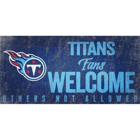 FAN CREATIONS Tennessee Titans Wood Sign Fans Welcome 12x6 7846015281